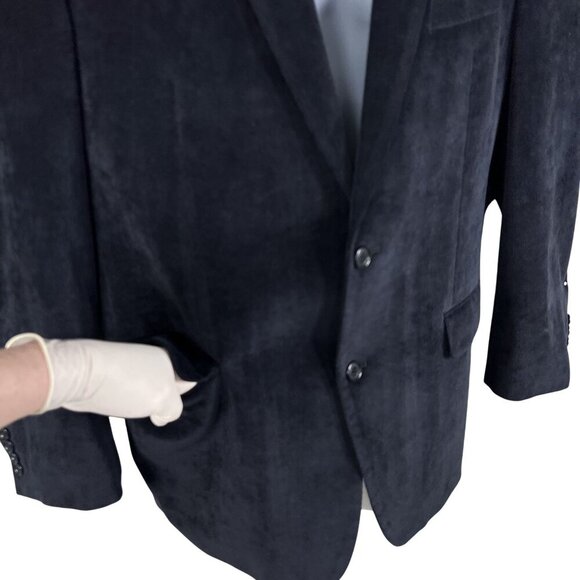 Calvin Klein Men 42R Black Corduroy Sport Coat Double Vented Timeless Minimalist - Picture 10 of 16